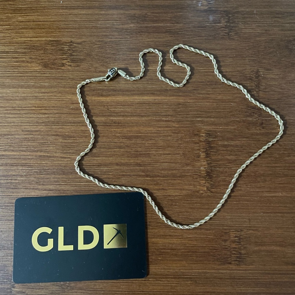 GLD Gold Rope Chain Necklace